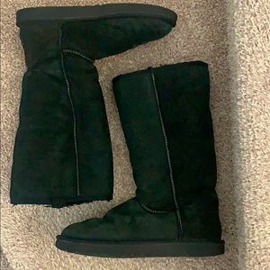 Black Uggs- tall, size 10 women’s